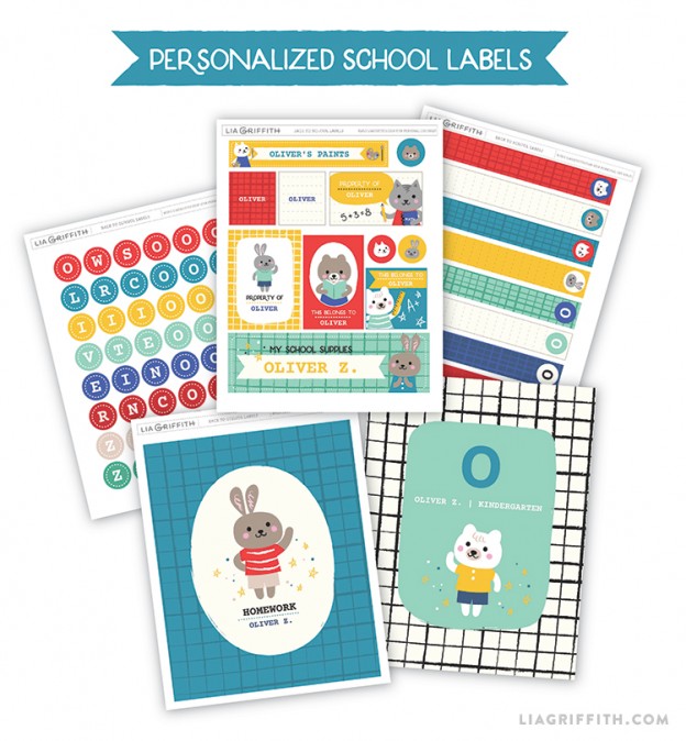 Back to School Label Printable Set Boys and Girls | Free printable ...