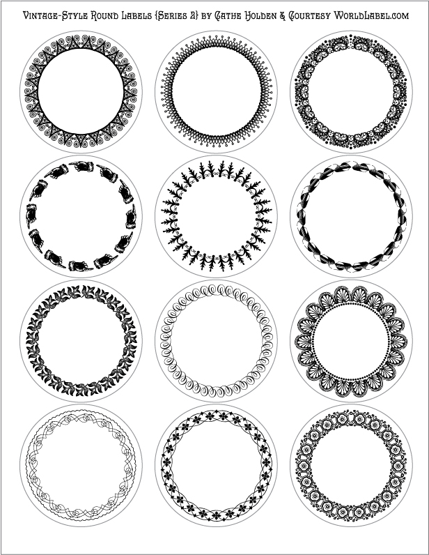 Free Printable Round Labels Template