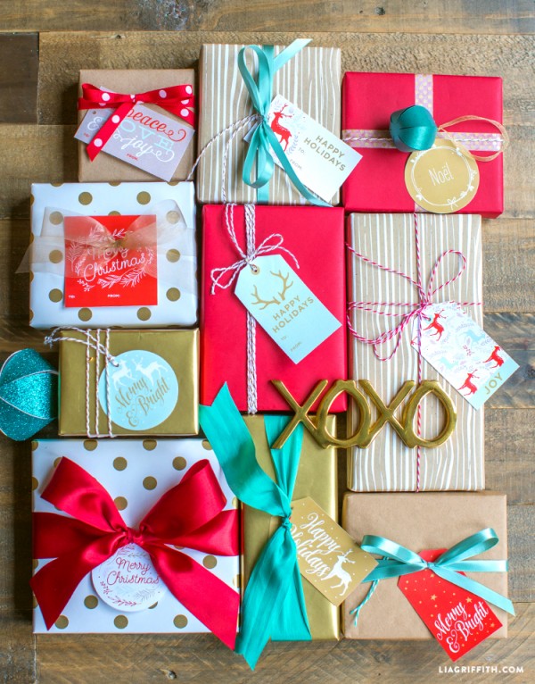Printable Holiday Gift Labels & Tags By The Lia Griffith Studio | Free printable labels ...