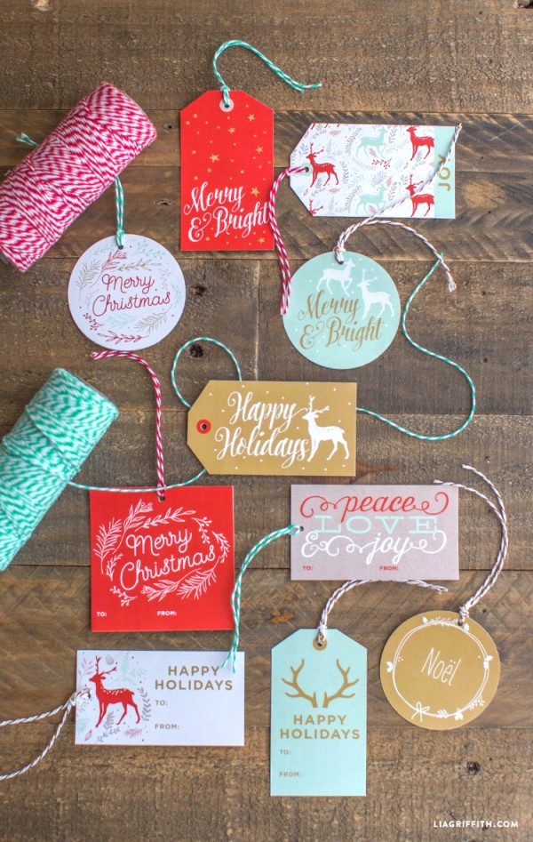 Printable Holiday Gift Labels & Tags By The Lia Griffith Studio | Free ...